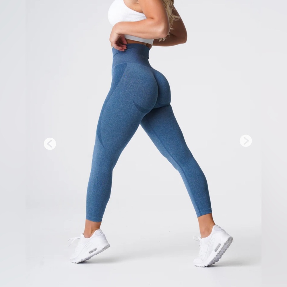 NVGTN Slate Blue Contour Seamless High Wait Leggings LIKE NEW